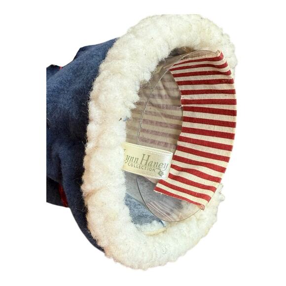 Vtg Lynn Haney Americana Patriotic Santa Claus Christmas Tree Topper 12" USA - Picture 7 of 13